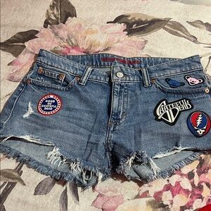 Lucky Brand Blue Jean Shorts with Patches